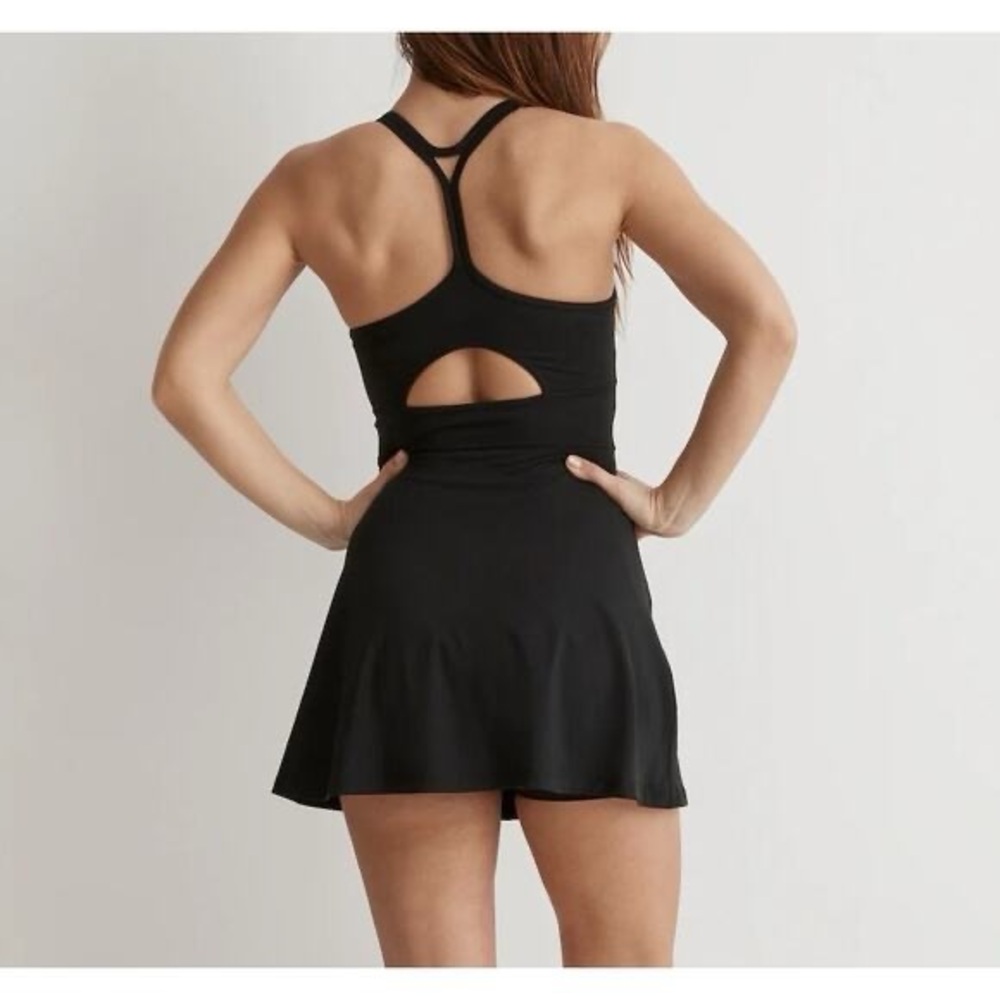 Madewell Flex Cutout Fitness Mini Tennis Dress Black XL